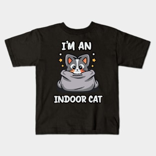 I'm An Indoor Cat. Funny Cat Kids T-Shirt